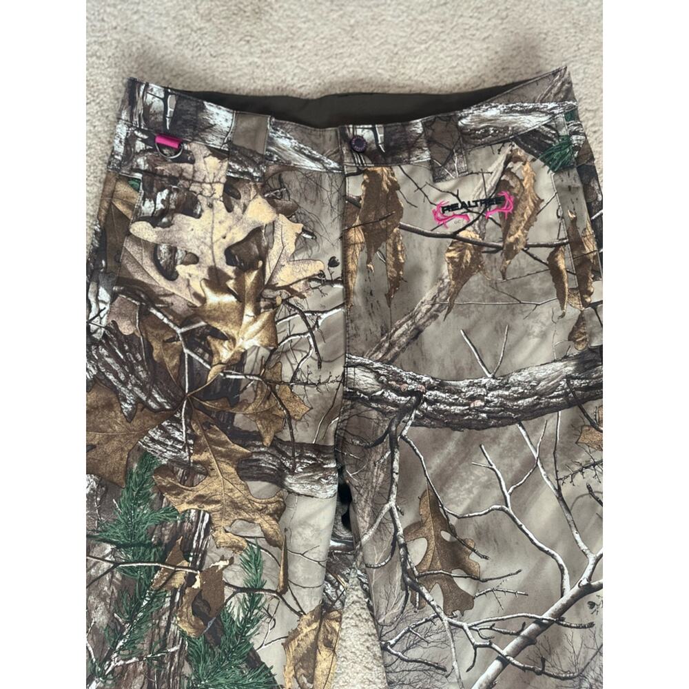 Realtree Xtra Camo Lined Softshell Pants Womens Medium Hunting Hiking Gorpcore - Picture 2 of 11